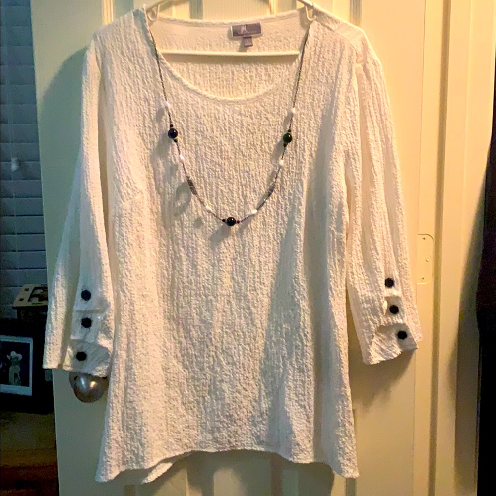 JM Collection 3/4 length blouse